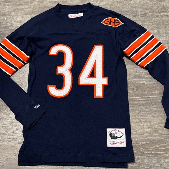 Mitchell & Ness Chicago Bears Throwback NFL Shirt Walter Payton #34 Vintage S - Picture 1 of 7